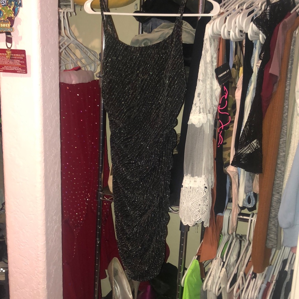 black sparkly dress